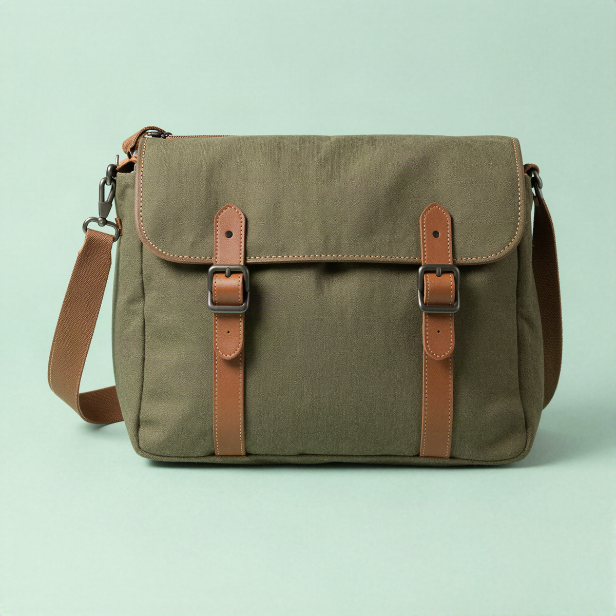 Waxed Canvas Messenger Bag