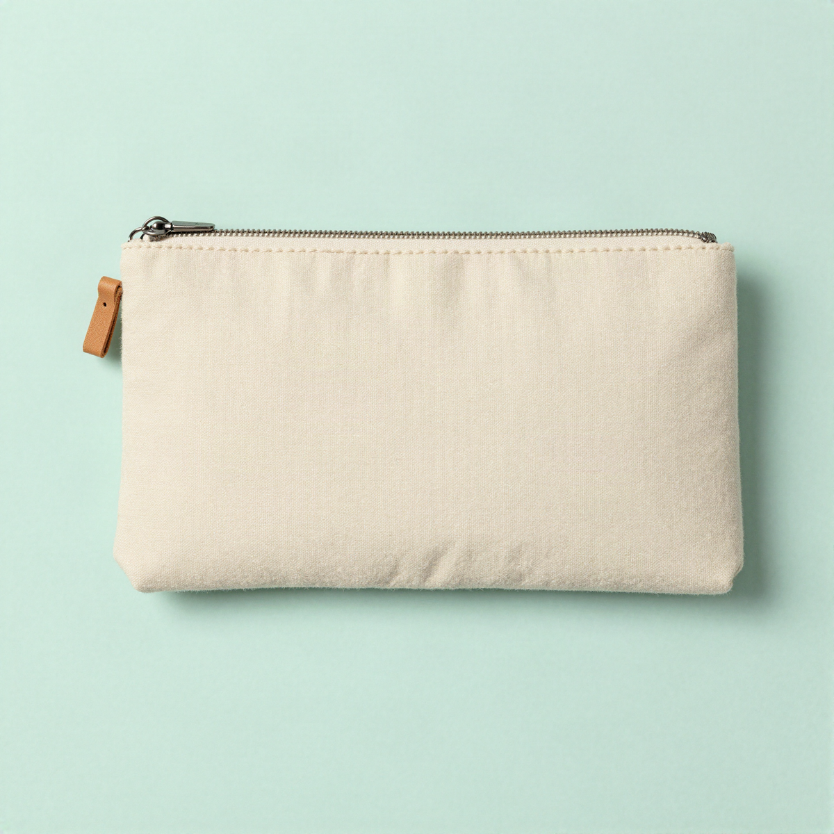 Cotton Canvas Zip Pouch