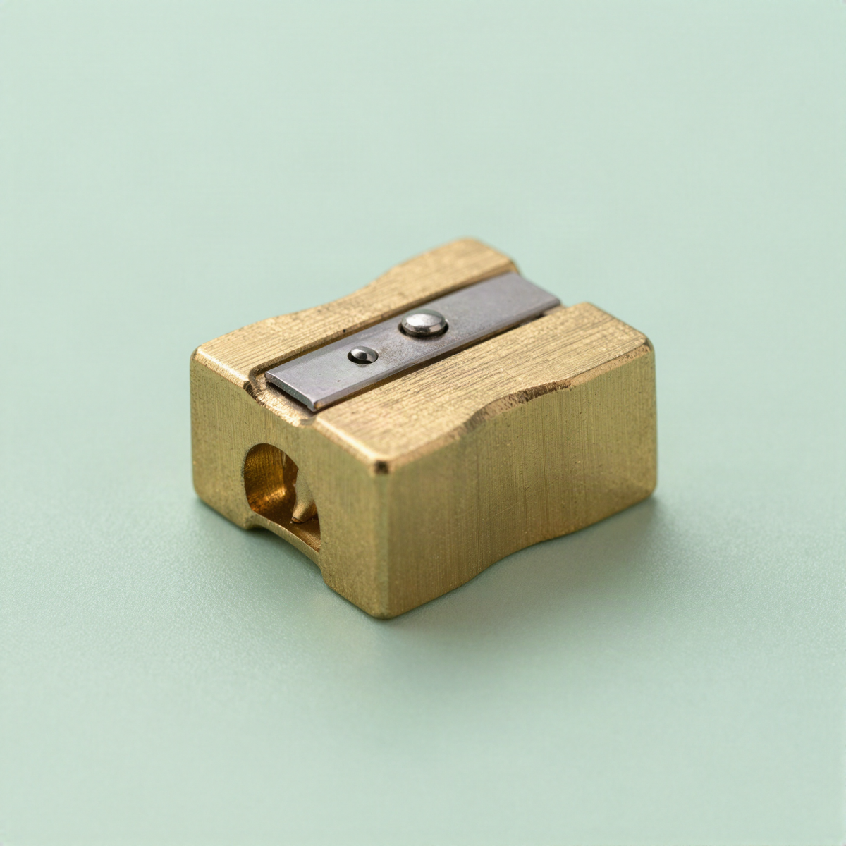 Solid Brass Pencil Sharpener